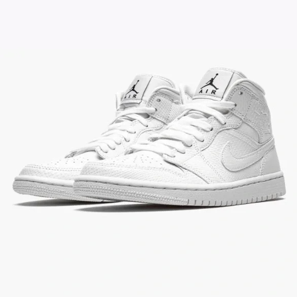 Nike Shoes Nike Womens Air Jordan Mid Triple White Snakeskin